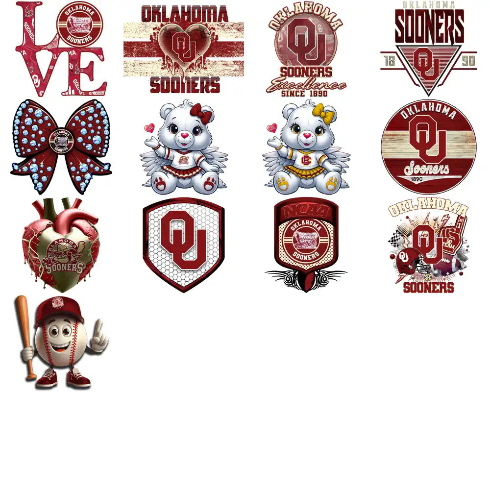 90 Oklahoma Sooners Designs Bundle PNG