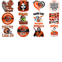 Load image into Gallery viewer, 49 Cincinnati Bengals V4 Football Designs Bundle PNG

