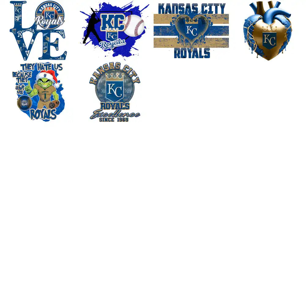 64 Kansas City Royals Baseball Designs Bundle PNG