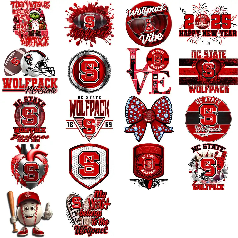 35 NC State Wolfpack Designs Bundle PNG