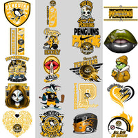 36 Pittsburgh Penguins Ice Hockey Designs Bundle PNG