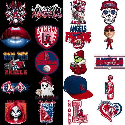 61 Los Angeles Angels Baseball Designs Bundle PNG