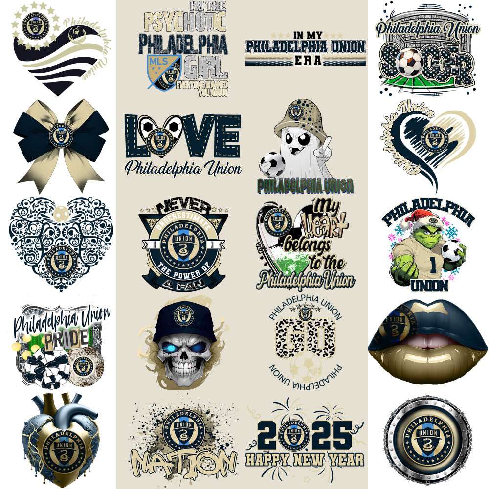 22 Philadelphia Union Soccer Designs Bundle PNG