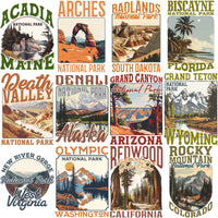 Load image into Gallery viewer, 15 USA National Parks Designs Bundle PNG
