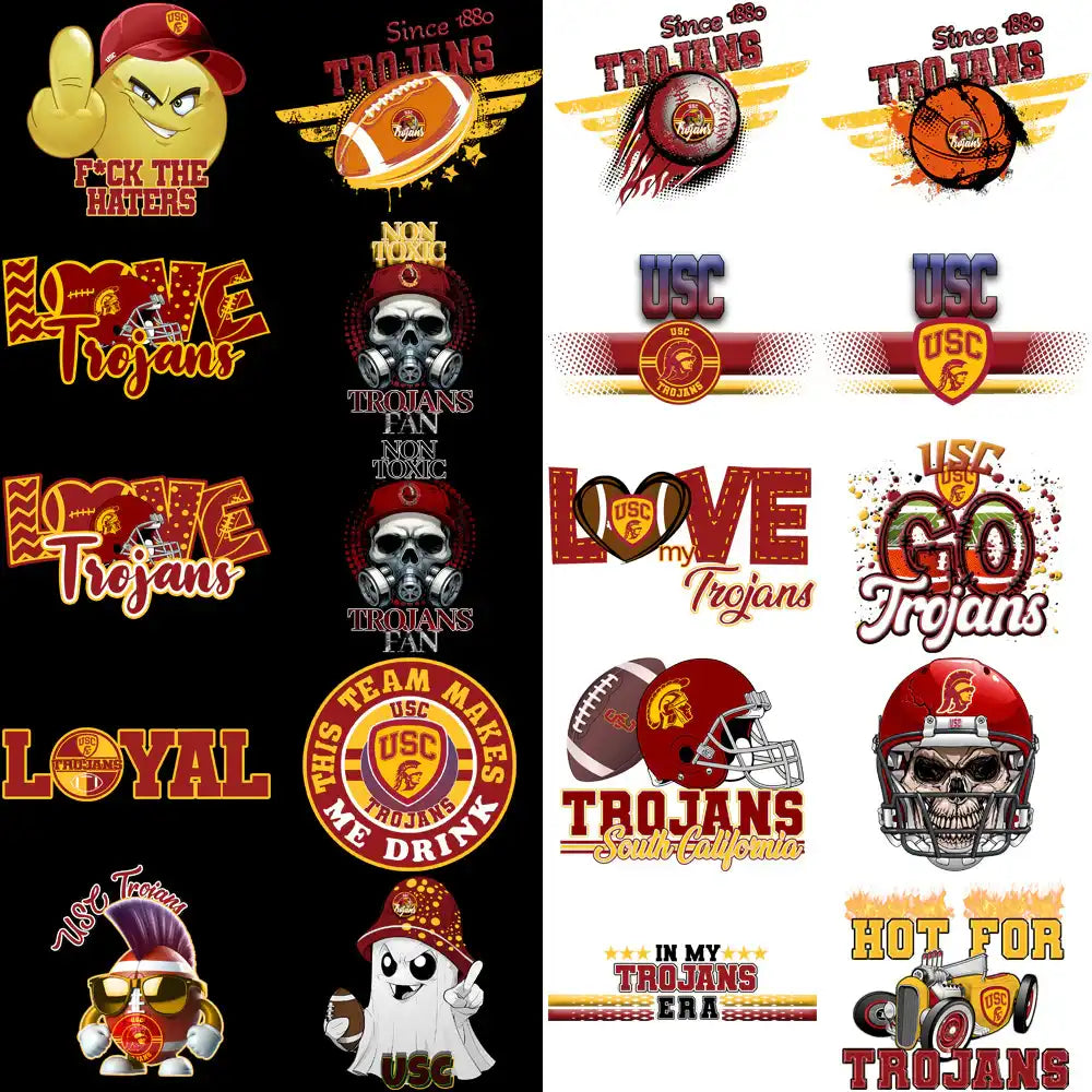 90 USC Trojans Designs Bundle PNG
