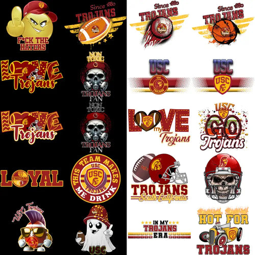 90 USC Trojans Designs Bundle PNG