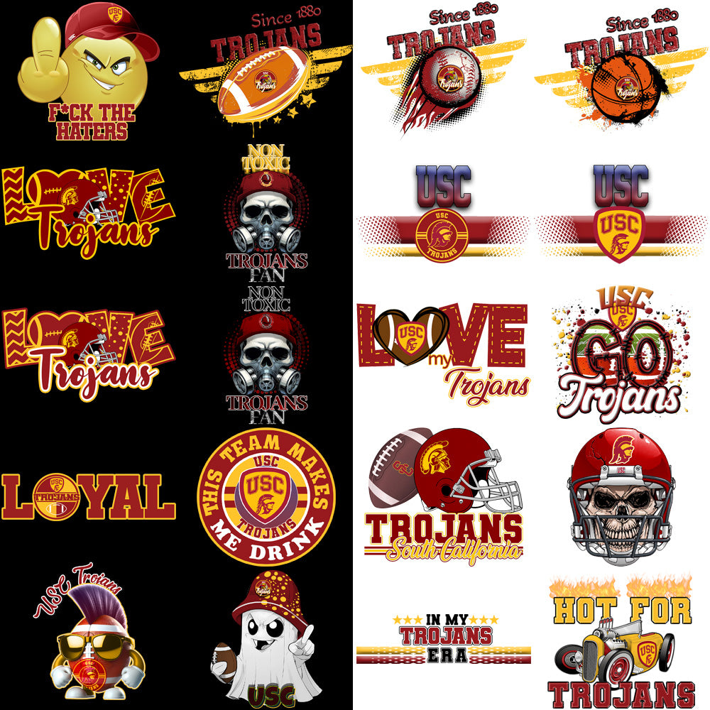 90 USC Trojans Designs Bundle PNG