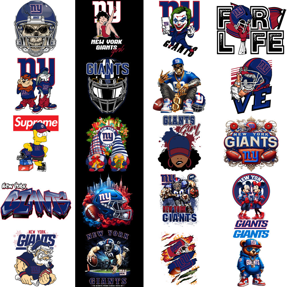49 New York Giants V1 Football Designs Bundle PNG