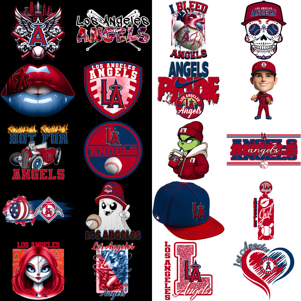 61 Los Angeles Angels Baseball Designs Bundle PNG