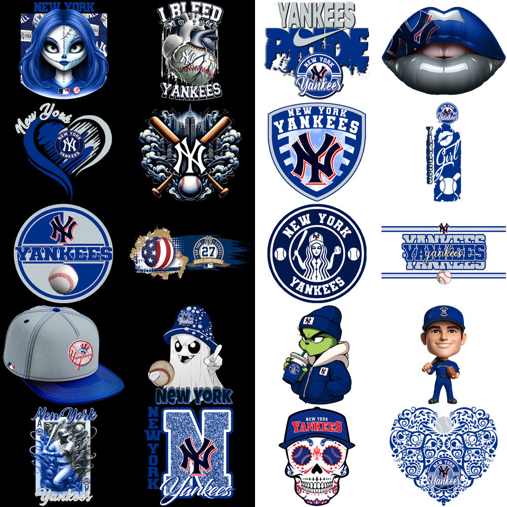 58 New York Yankees Baseball Designs Bundle PNG