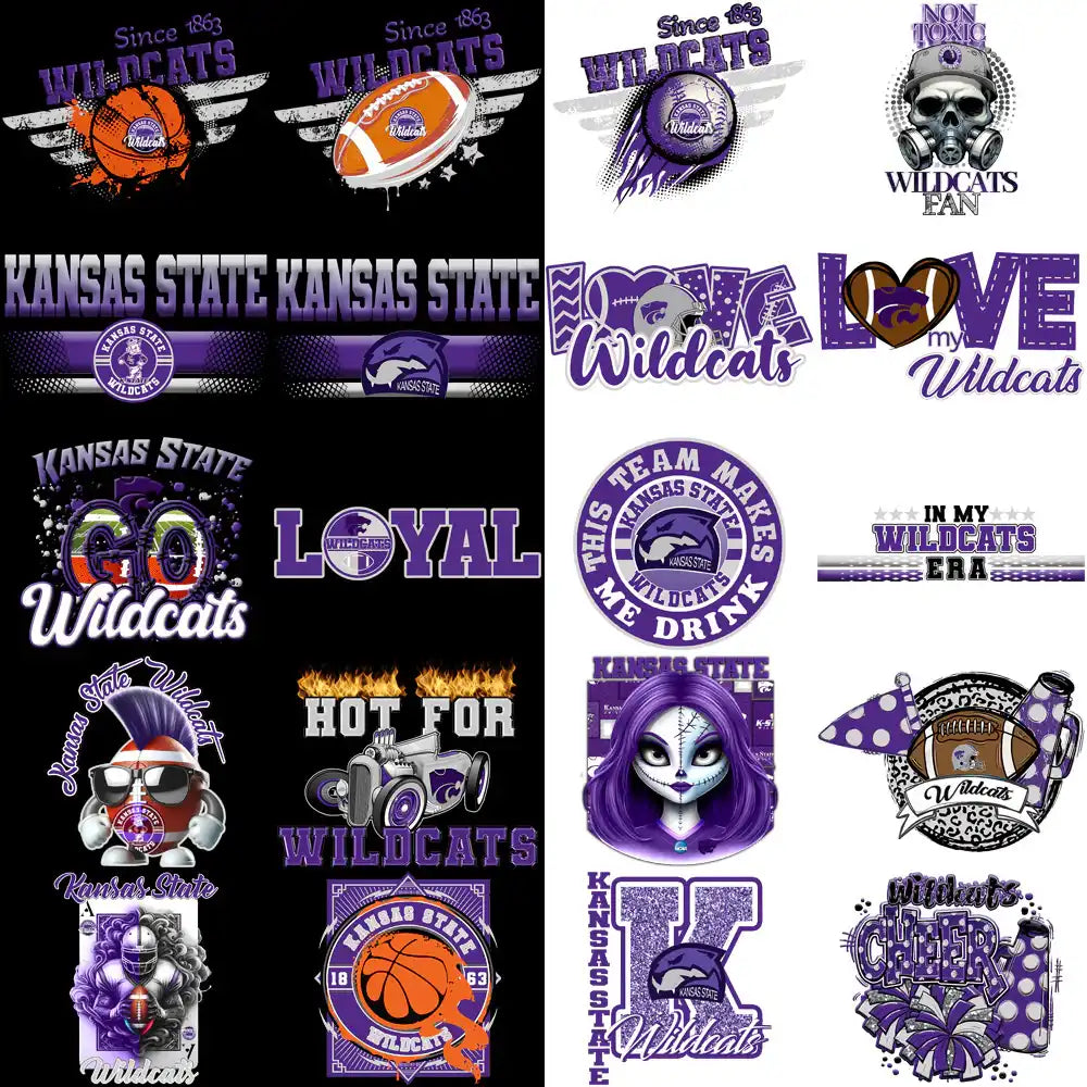 71 Kansas State Wildcats Designs Bundle PNG