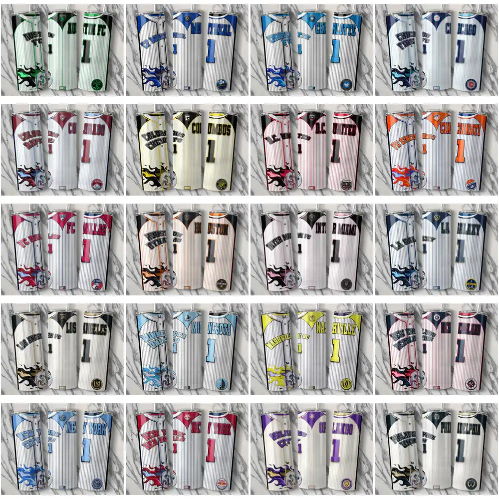 30 Soccer USA Teams Team Button-Up Jersey Tumbler Wrap Bundle JPG