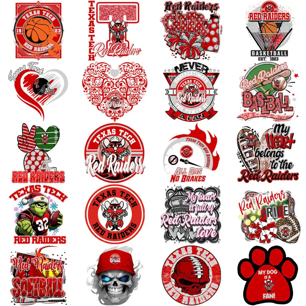 80 Texas Tech Red Raiders Designs Bundle PNG