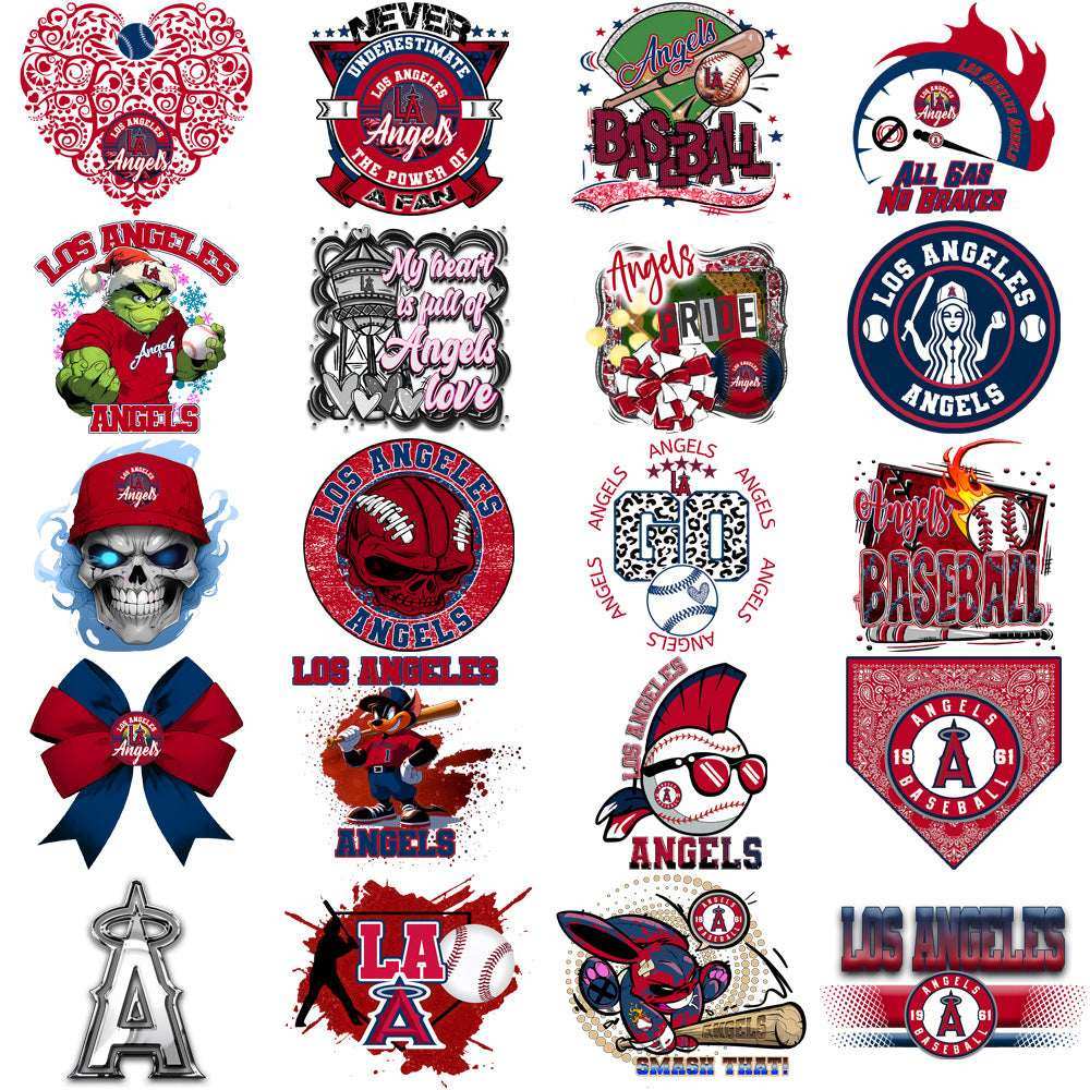 61 Los Angeles Angels Baseball Designs Bundle PNG
