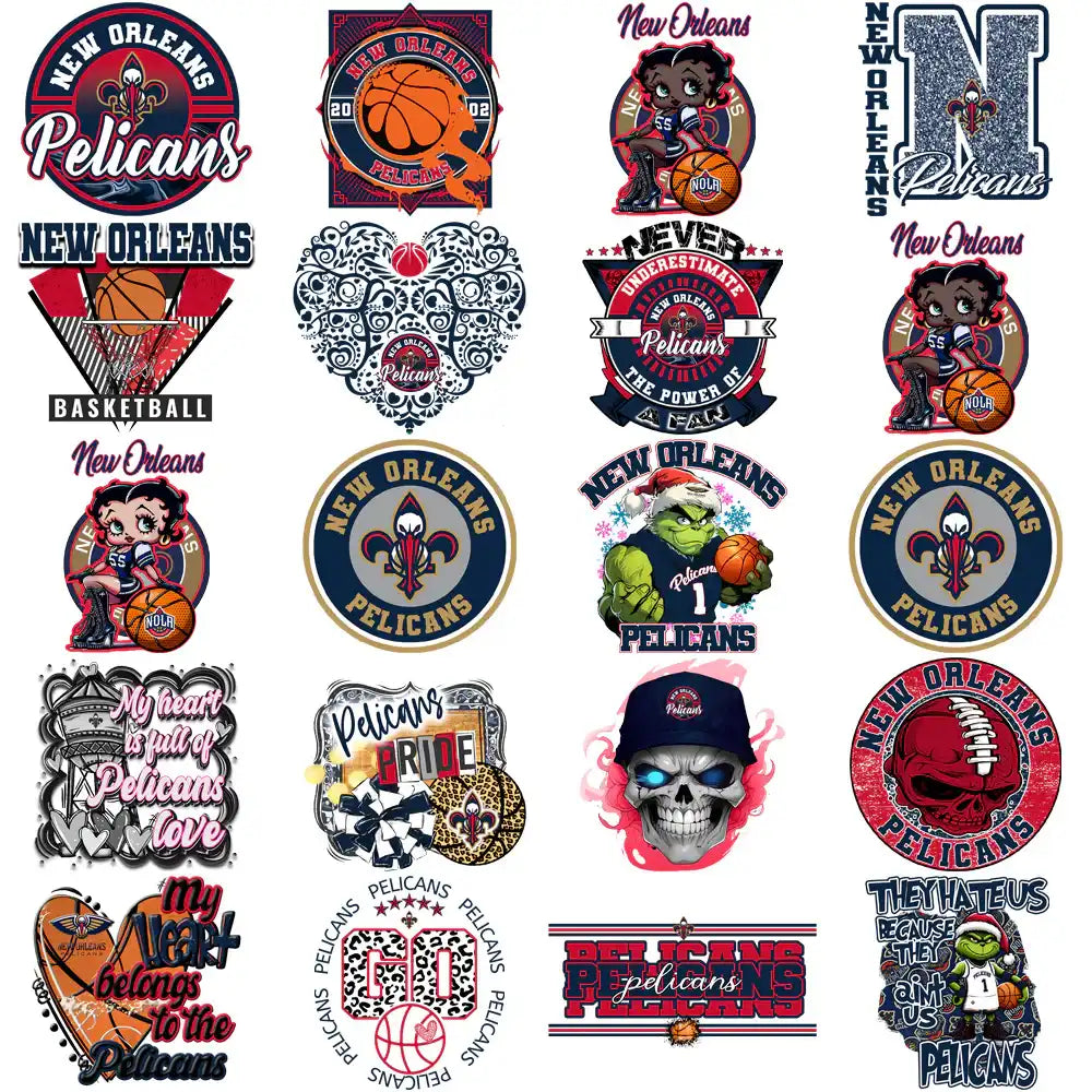55 New Orleans Pelicans Basketball Designs Bundle PNG