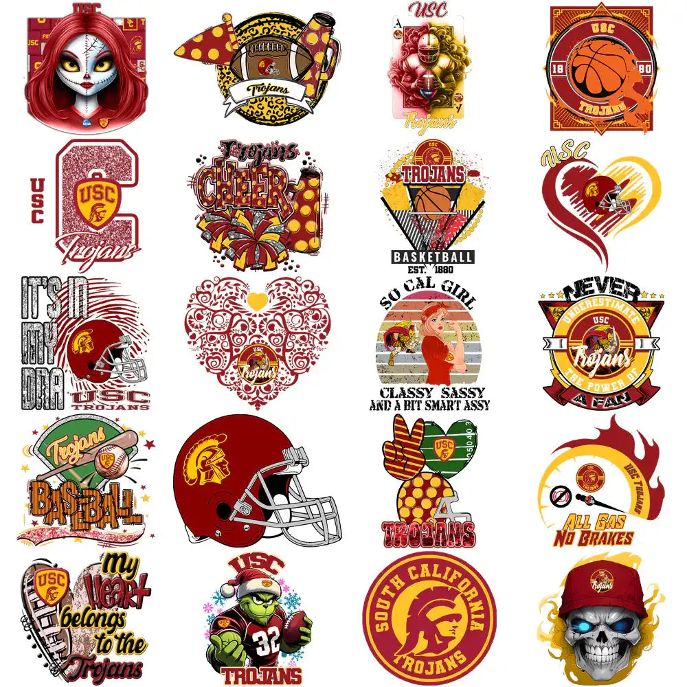 90 USC Trojans Designs Bundle PNG