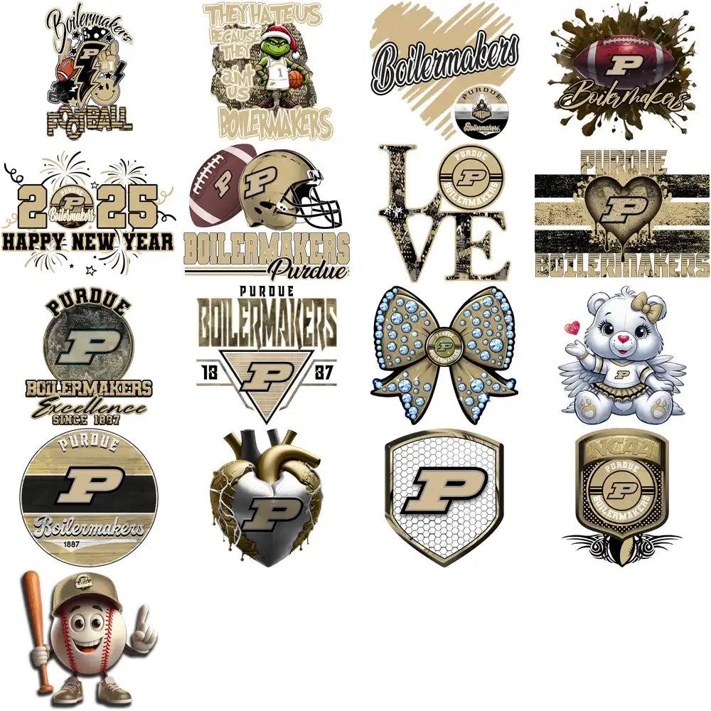 36 Purdue Boilermakers Designs Bundle PNG