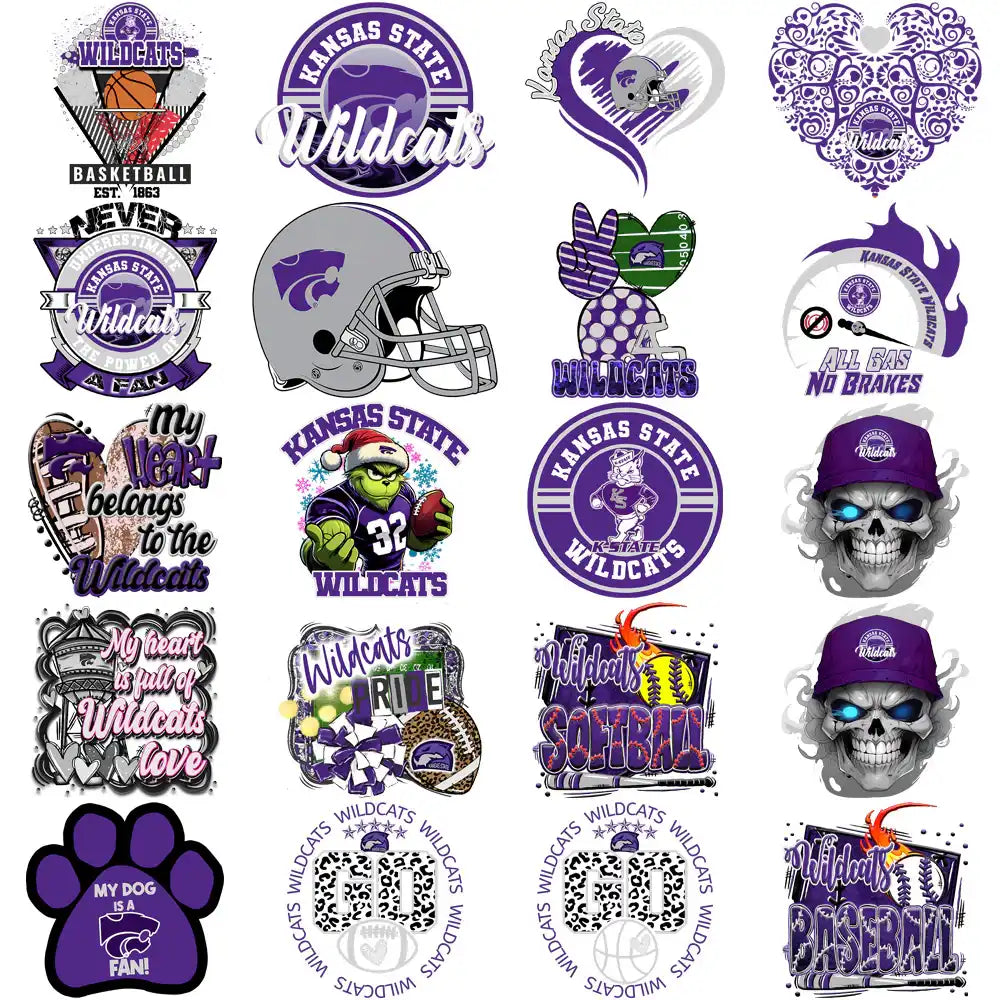 71 Kansas State Wildcats Designs Bundle PNG