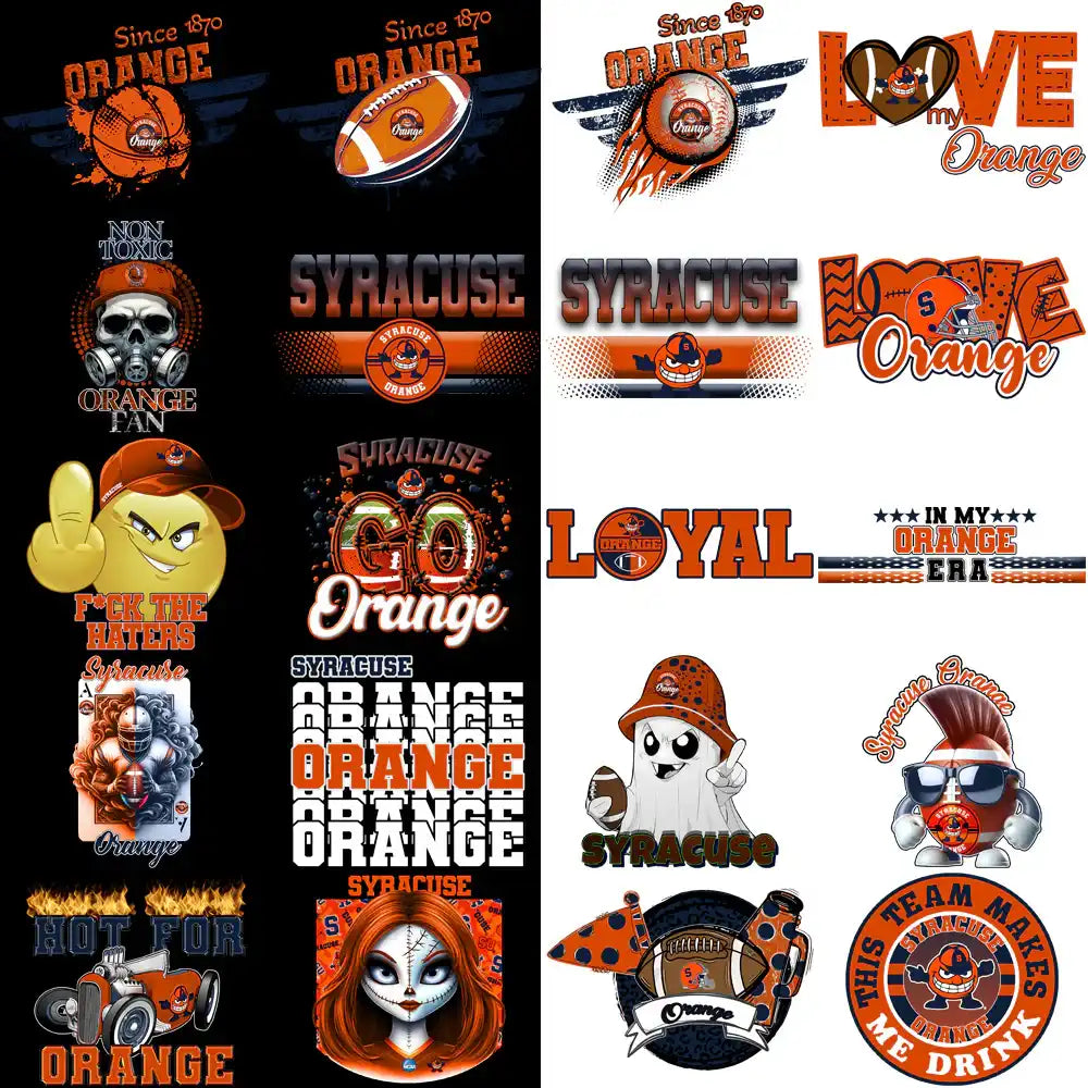 77 Syracuse Orange Designs Bundle PNG