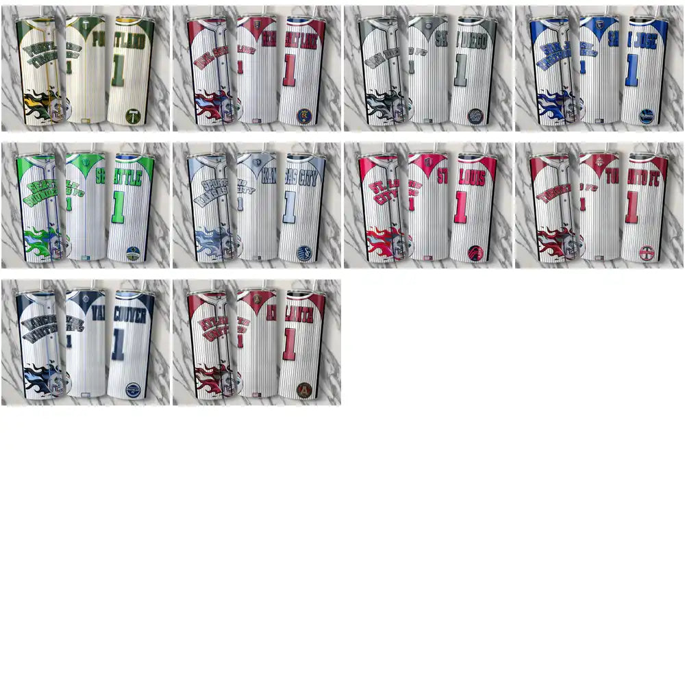30 Soccer USA Teams Team Button-Up Jersey Tumbler Wrap Bundle JPG