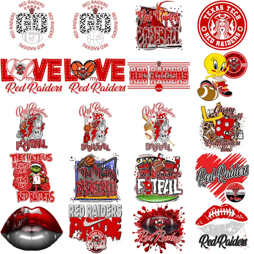 80 Texas Tech Red Raiders Designs Bundle PNG