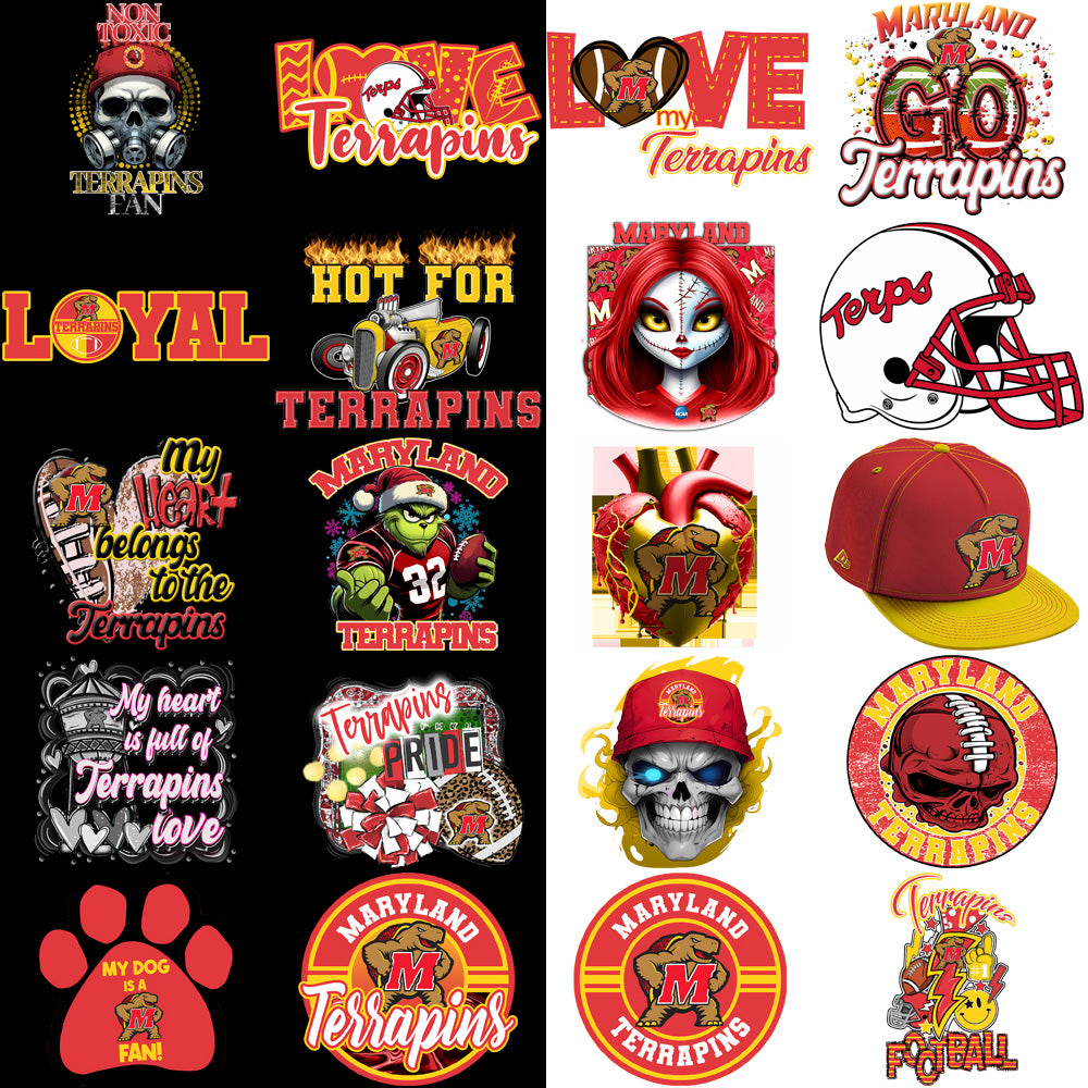 35 Maryland Terrapins Designs Bundle PNG