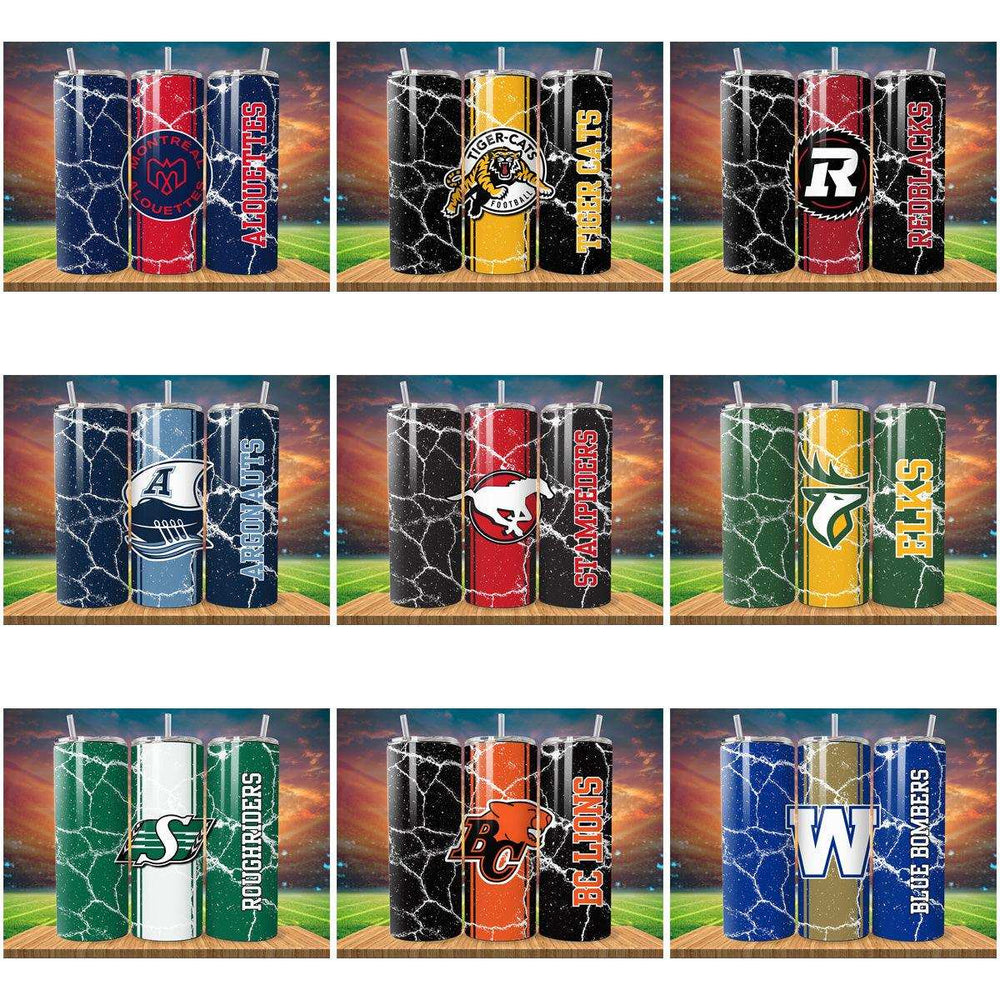 9 Canadian Football Tumbler Wrap Designs Bundle JPG