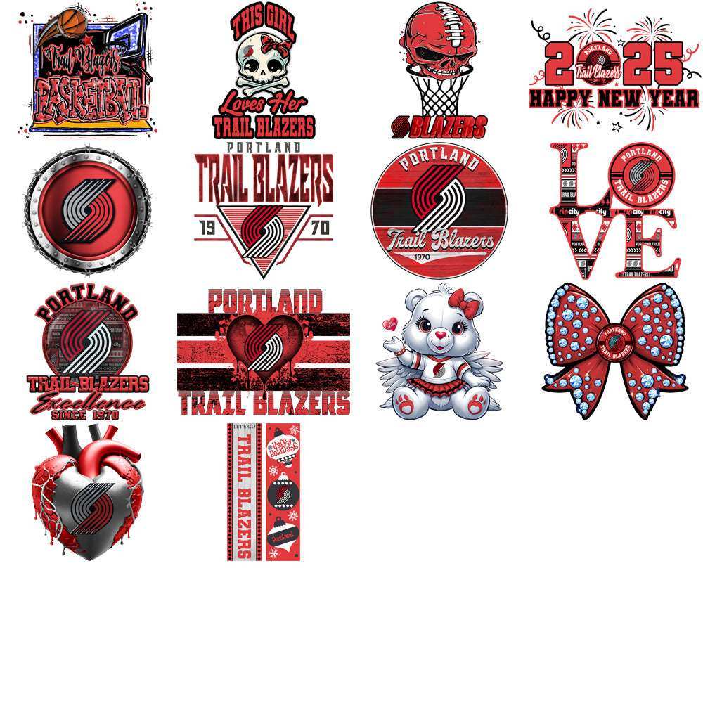52 Portland Trail Blazers Basketball Designs Bundle PNG