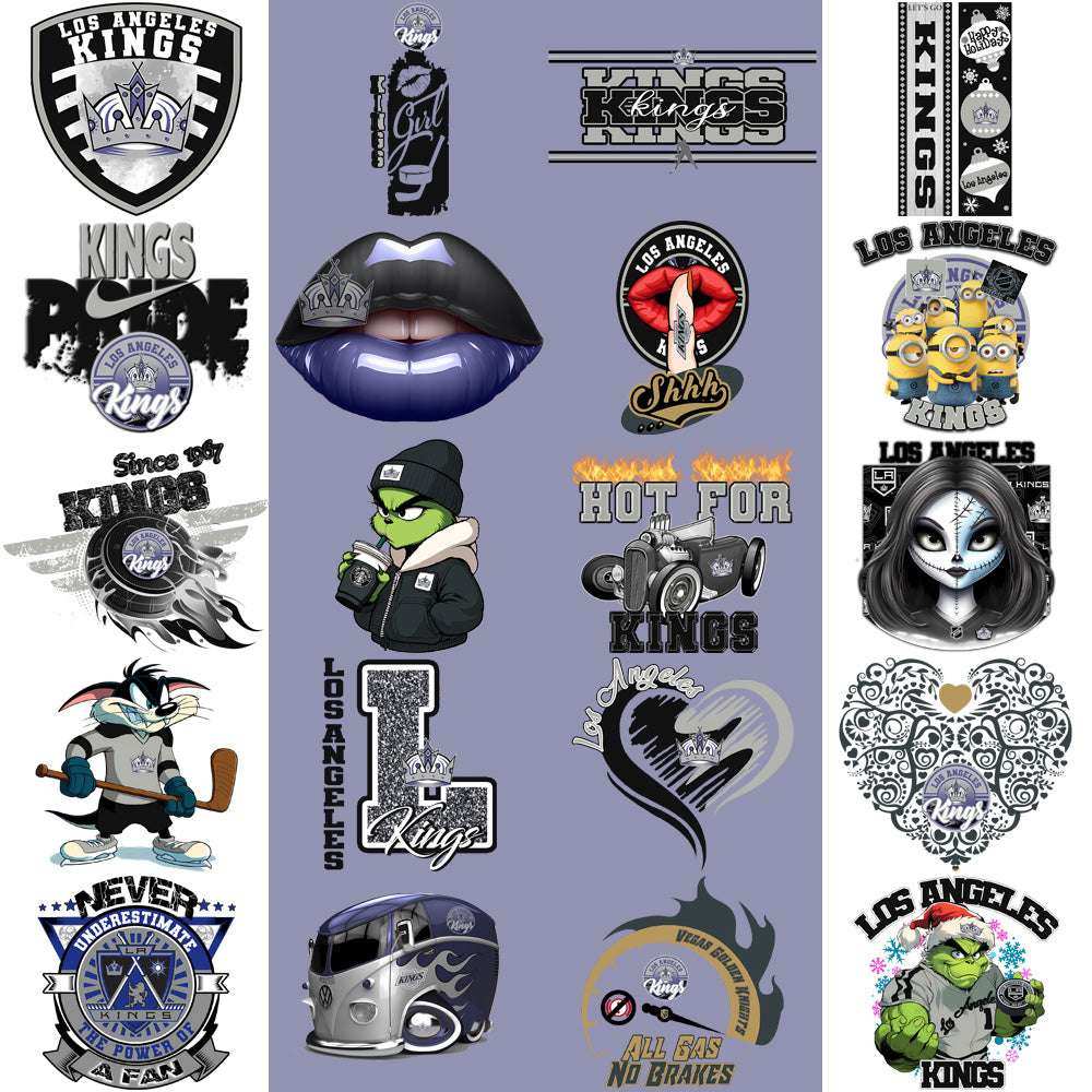 34 Los Angeles Kings Ice Hockey Designs Bundle PNG