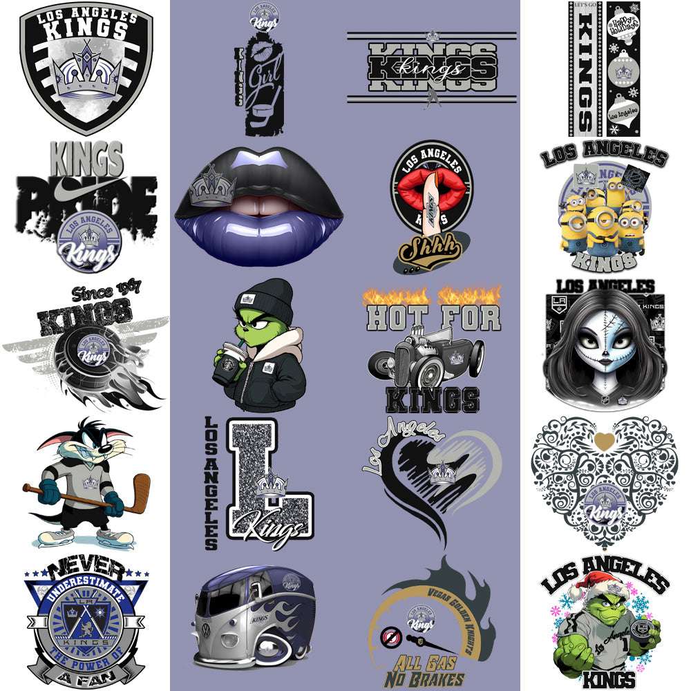 34 Los Angeles Kings Ice Hockey Designs Bundle PNG
