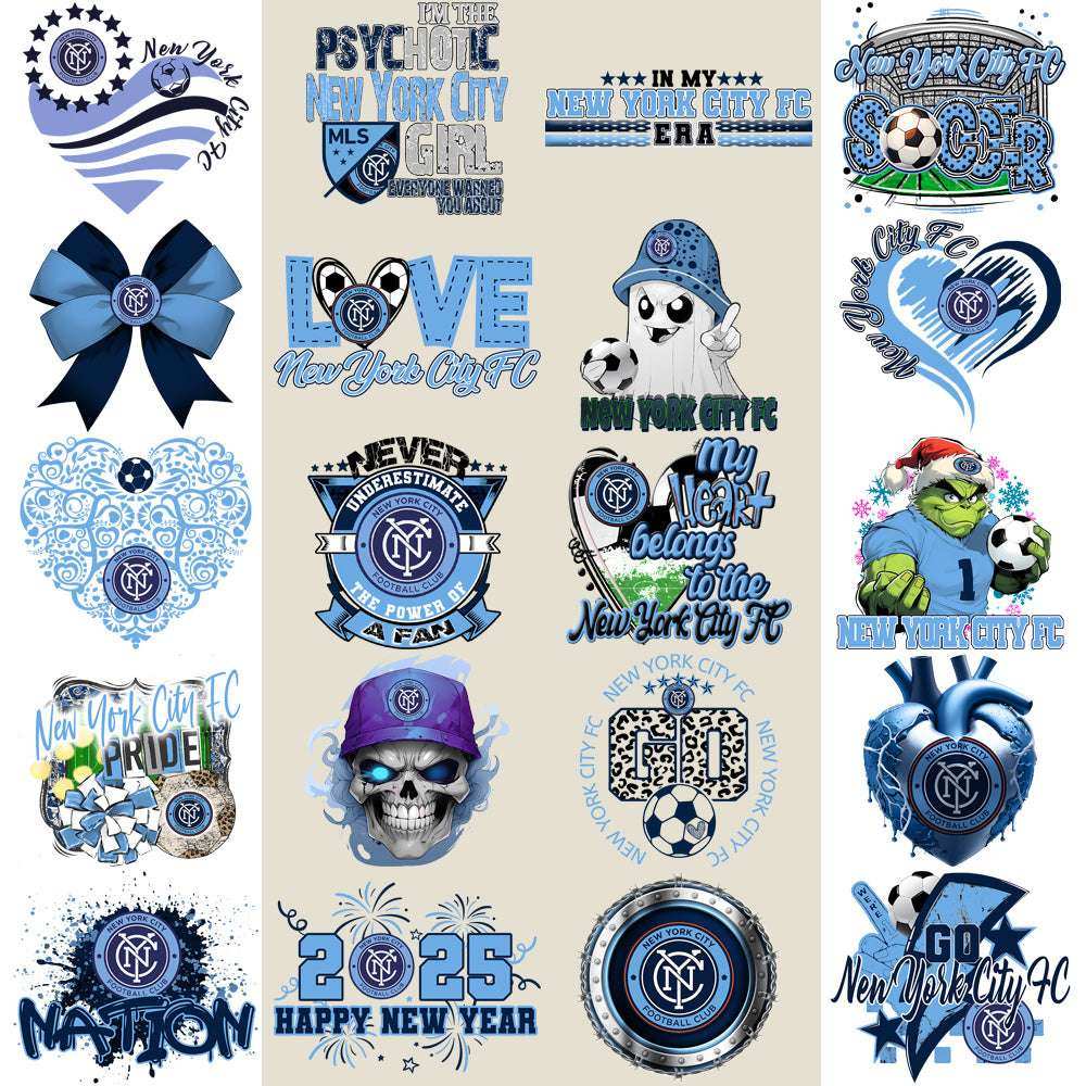 21 New York City FC Soccer Designs Bundle PNG