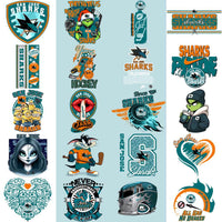Load image into Gallery viewer, 37 San Jose Sharks Ice Hockey Designs Bundle PNG
