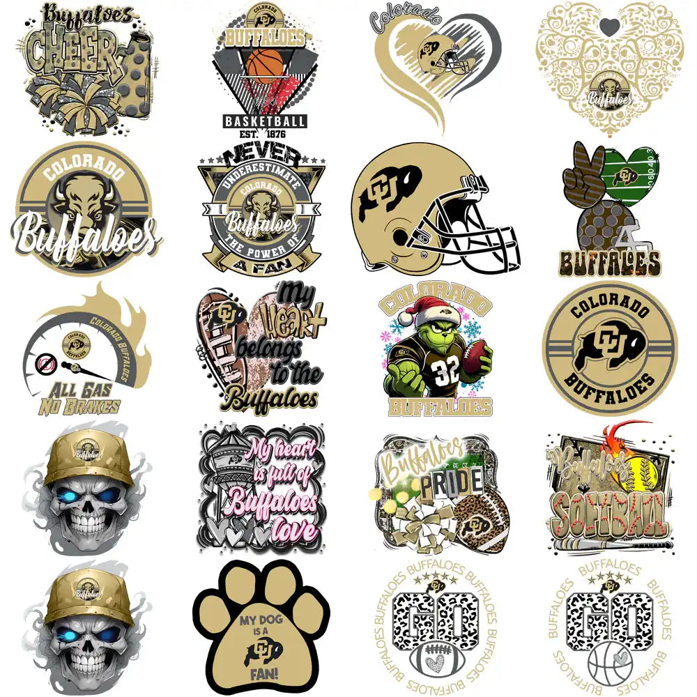 76 Colorado Buffaloes Designs Bundle PNG