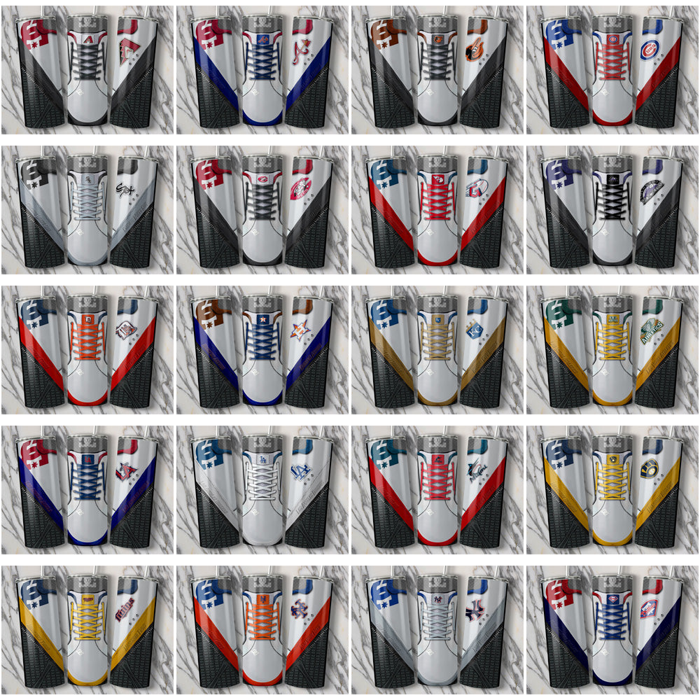 30 Baseball Teams DC Sneaker Tumbler Wrap Bundle JPG