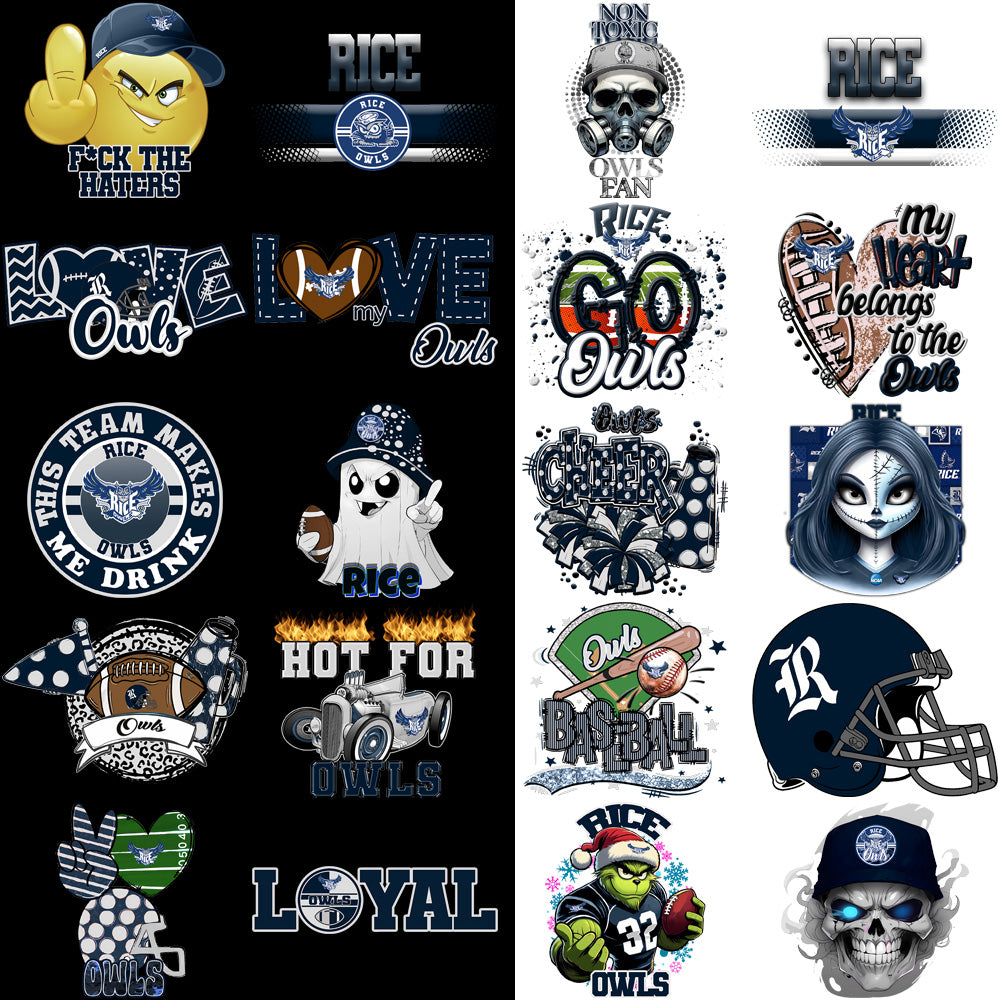 56 Rice Owls Designs Bundle PNG