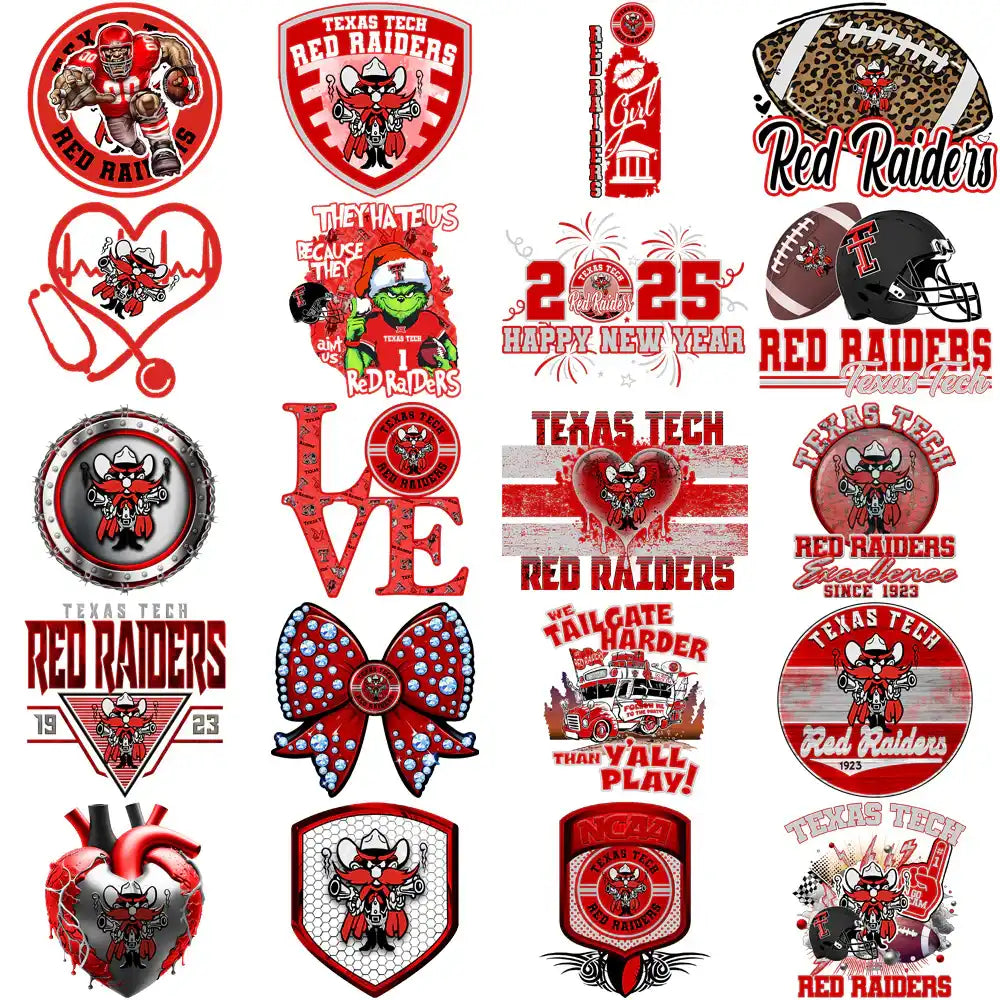 80 Texas Tech Red Raiders Designs Bundle PNG