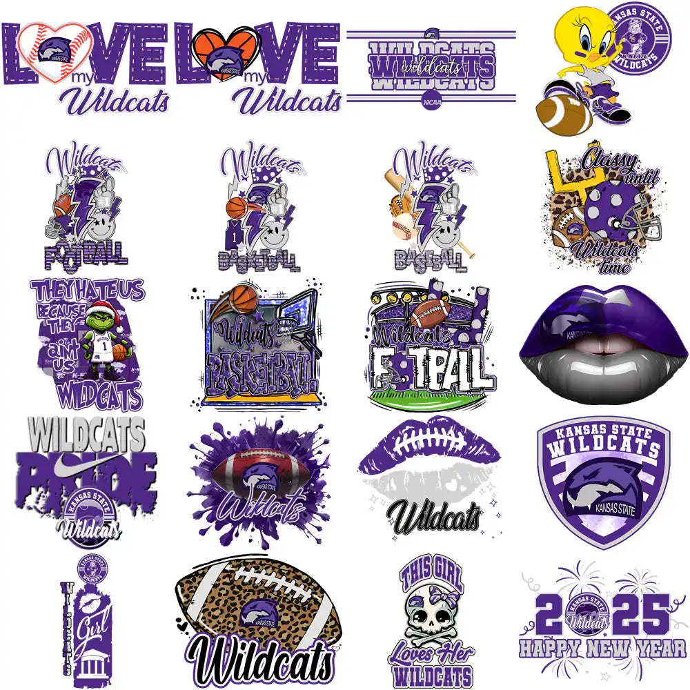 71 Kansas State Wildcats Designs Bundle PNG