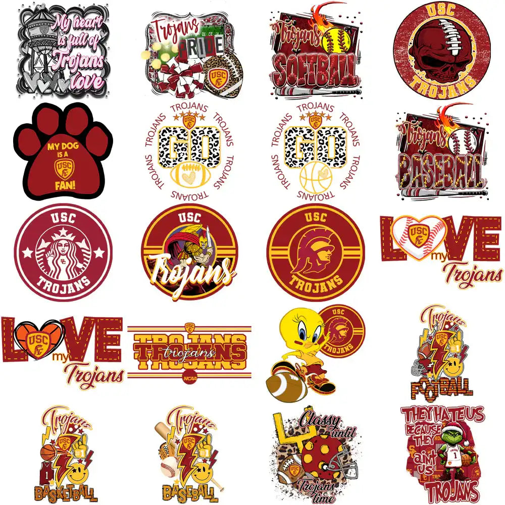 90 USC Trojans Designs Bundle PNG