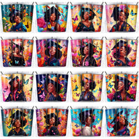 Load image into Gallery viewer, 45 Black Girl Graduate Tumbler Wrap Designs Bundle JPG
