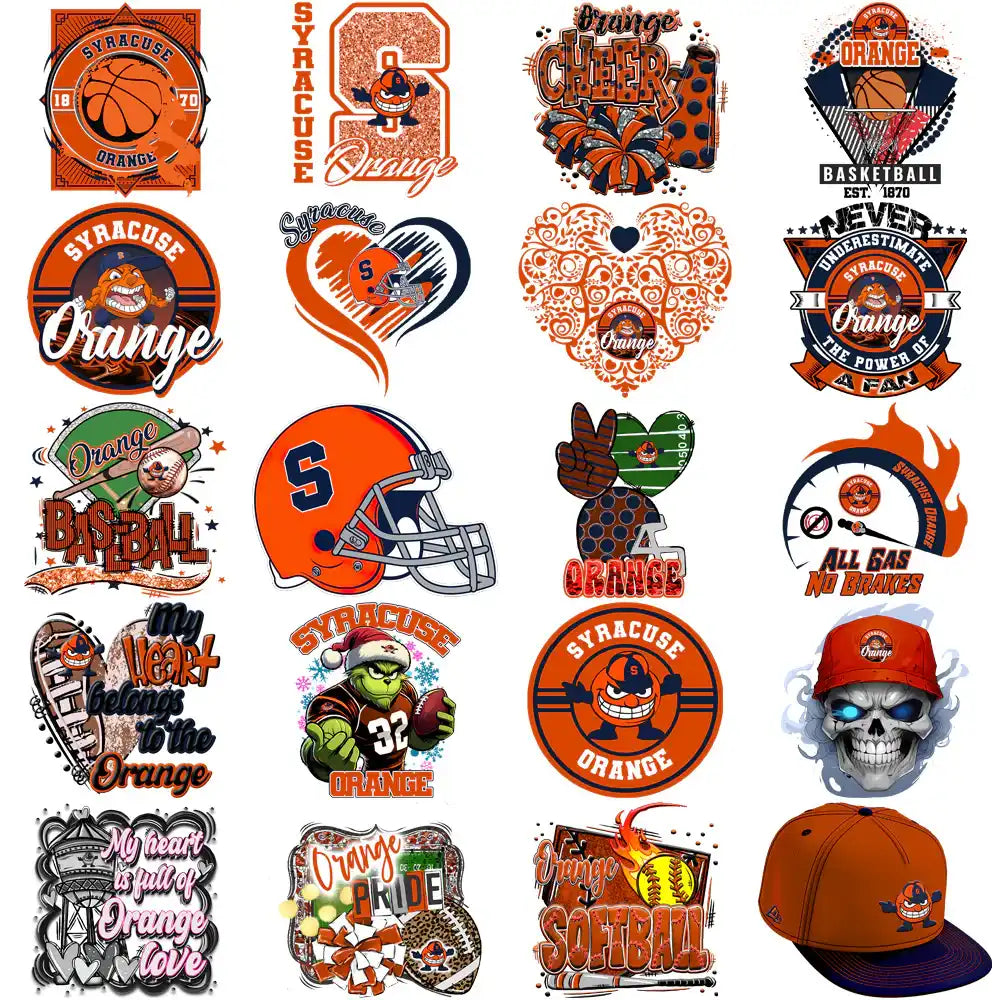77 Syracuse Orange Designs Bundle PNG