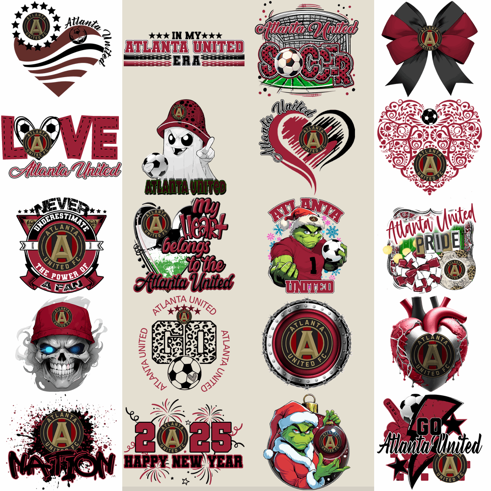 20 Atlanta United FC Soccer Designs Bundle PNG
