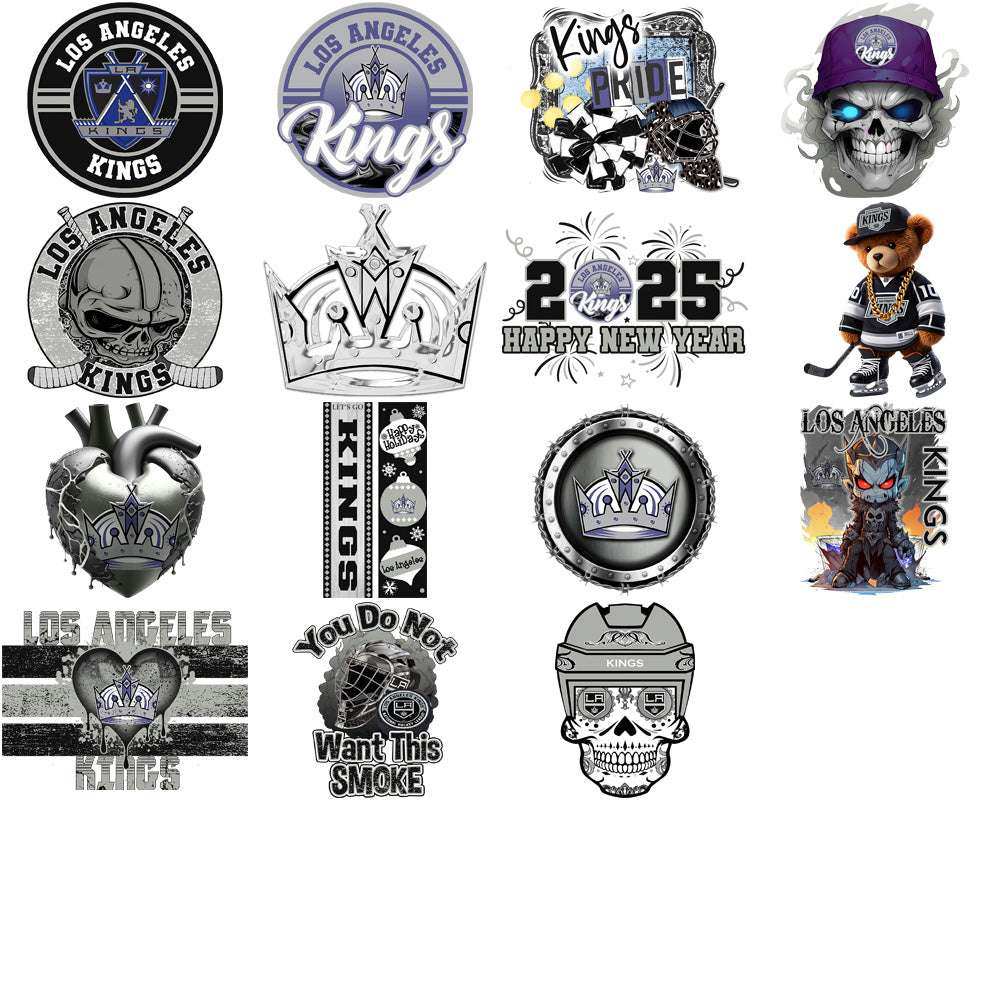 34 Los Angeles Kings Ice Hockey Designs Bundle PNG