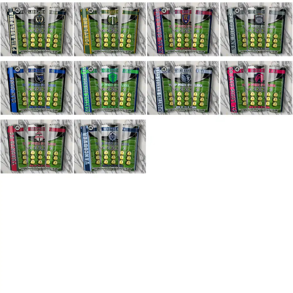 30 Soccer USA Teams Lottery Ticket Tumbler Wrap Bundle JPG