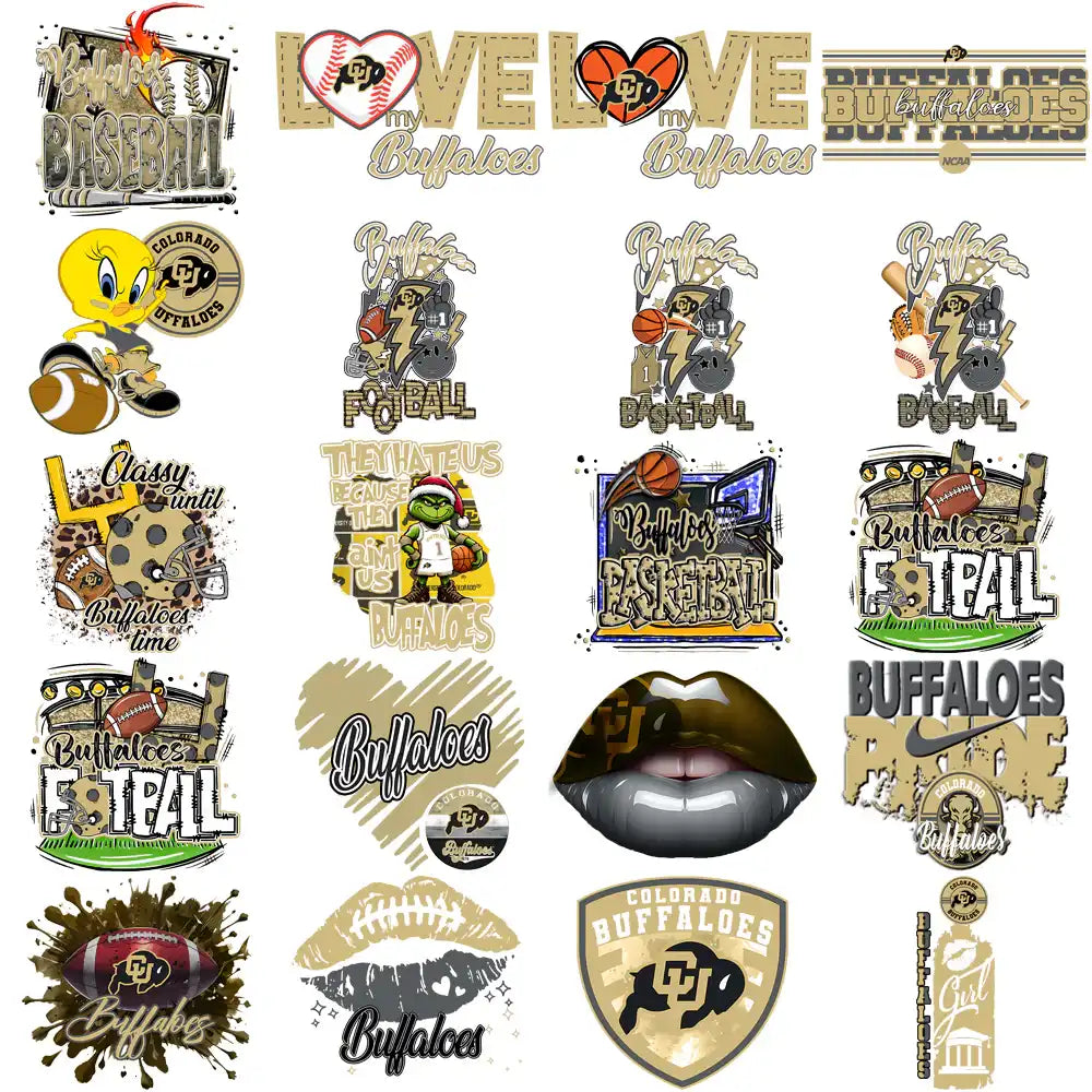 76 Colorado Buffaloes Designs Bundle PNG