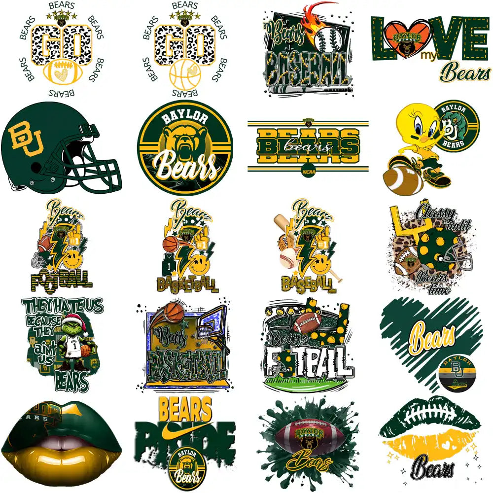 78 Baylor Bears Designs Bundle PNG