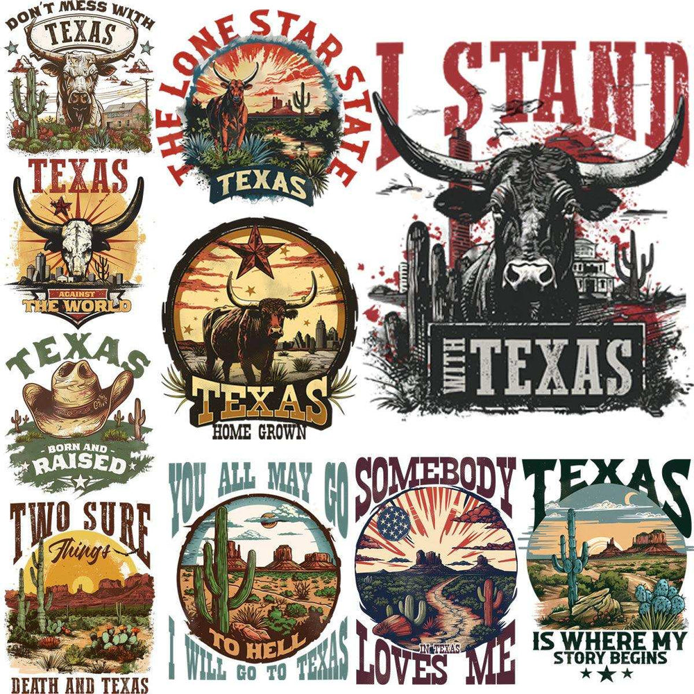 9 Texas Lovers Designs Bundle PNG