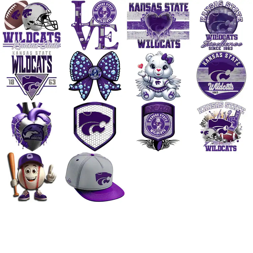 71 Kansas State Wildcats Designs Bundle PNG