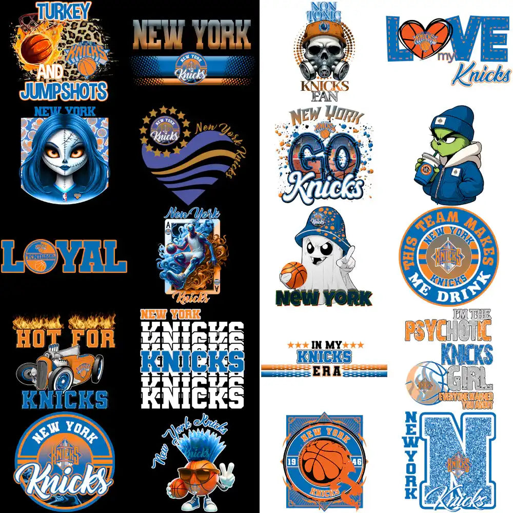 55 New York Knicks Basketball Designs Bundle PNG