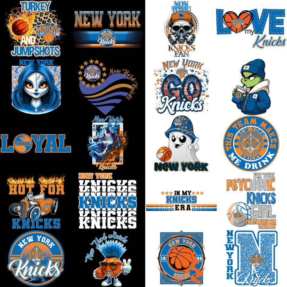 55 New York Knicks Basketball Designs Bundle PNG