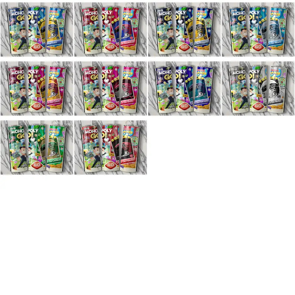 30 Basketball Teams Monopoly Go! Tumbler Wrap Bundle JPG